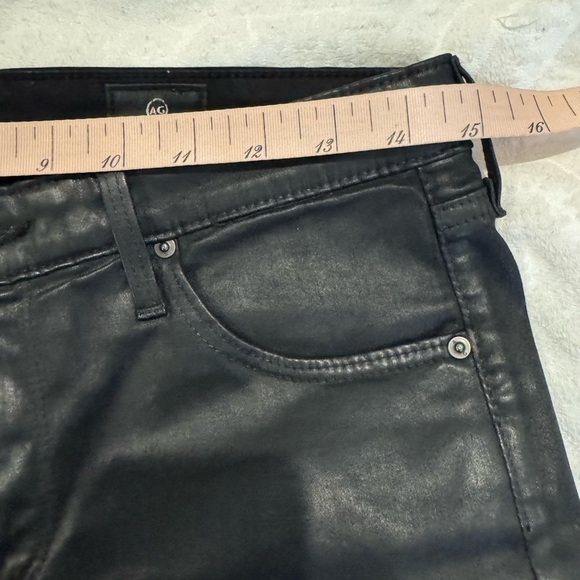 AG Adriano Goldschmied Coated Legging Ankle Vintage Leatherette Light Black - Picture 6 of 9